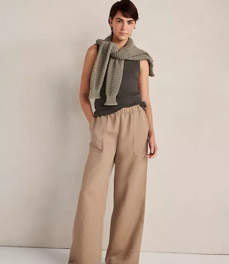 Haven Well Within Linen Blend Dobby Wide Leg Pants