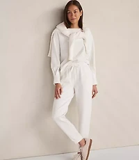 Haven Well Within Soft-Brushed Fleece Pleated Crewneck