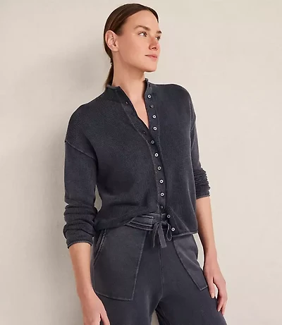 Haven Well Within Organic Cotton Roll Neck Cardigan