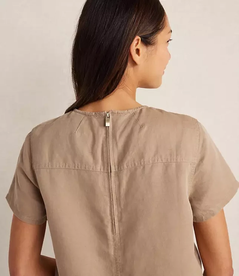 Haven Well Within Linen Blend Dobby Short Sleeve Top