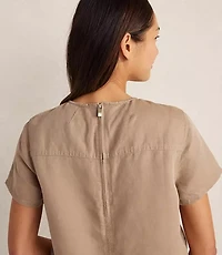 Haven Well Within Linen Blend Dobby Short Sleeve Top