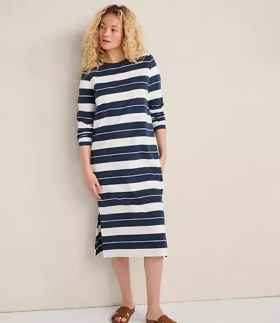 Haven Well Within Organic Cotton Interlock Stripe Midi Dress