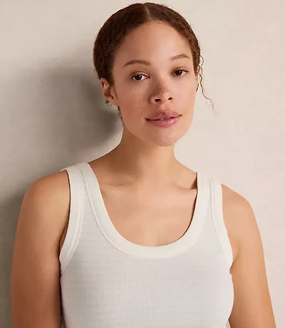 Haven Well Within Organic Cotton Delicate Stripe Scoop Neck Tank