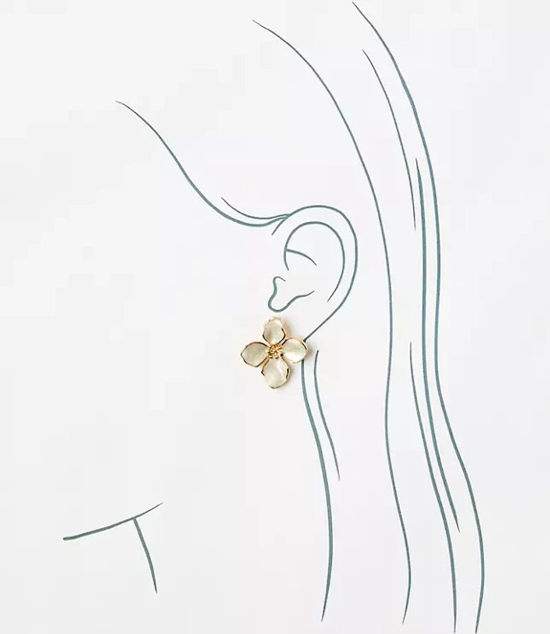 Oversized Flower Stud Earrings