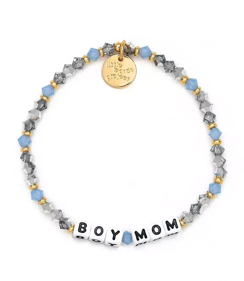 Little Words Project Boy Mom Stretch Bracelet