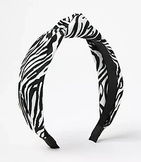 Zebra Print Knot Headband