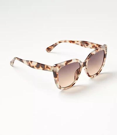 Tortoiseshell Print Cool Cateye Sunglasses