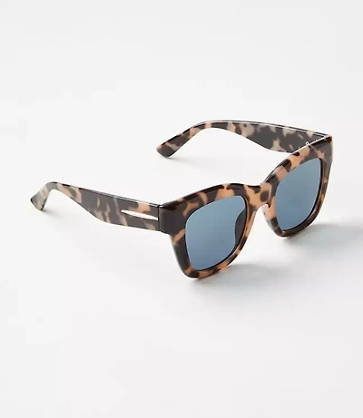 Tortoiseshell Print Chunky Sunglasses