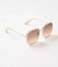 Edged Oversized Square Sunglasses