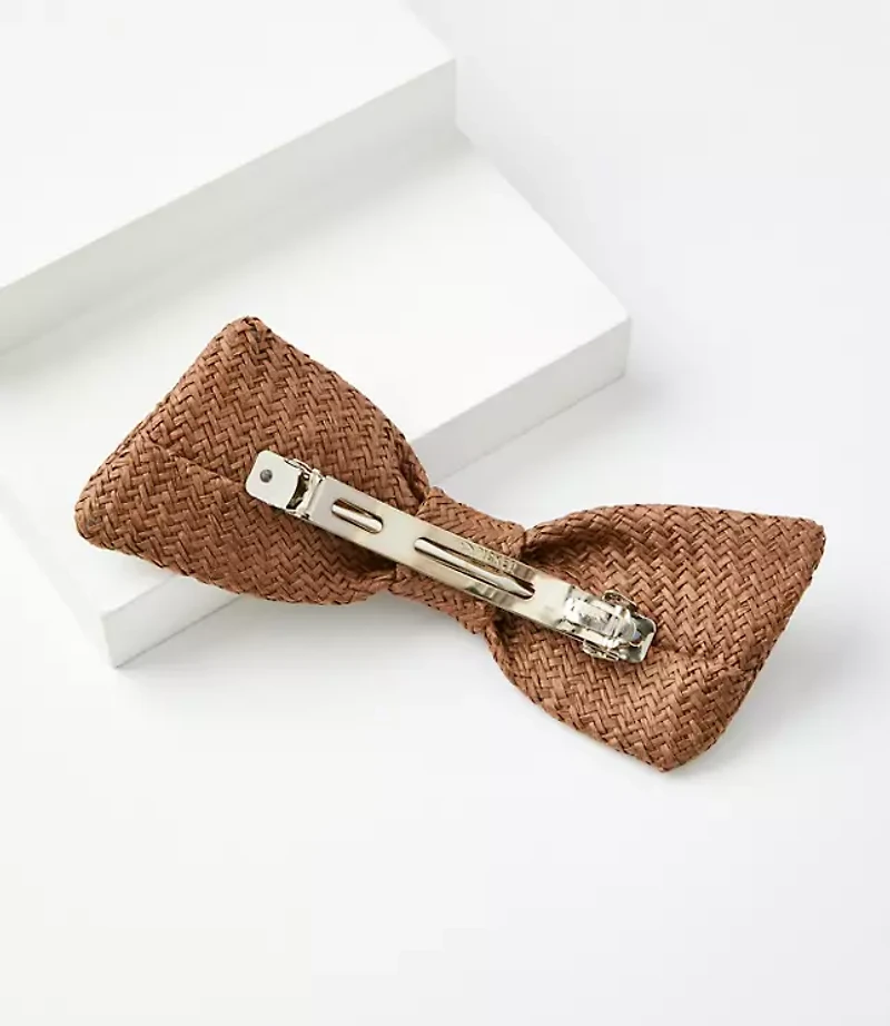 Raffia Bow Barrette