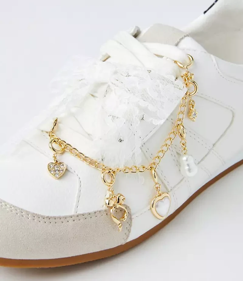 Lace Bow Shoe Charm Set