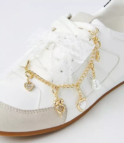 Lace Bow Shoe Charm Set