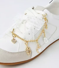 Lace Bow Shoe Charm Set