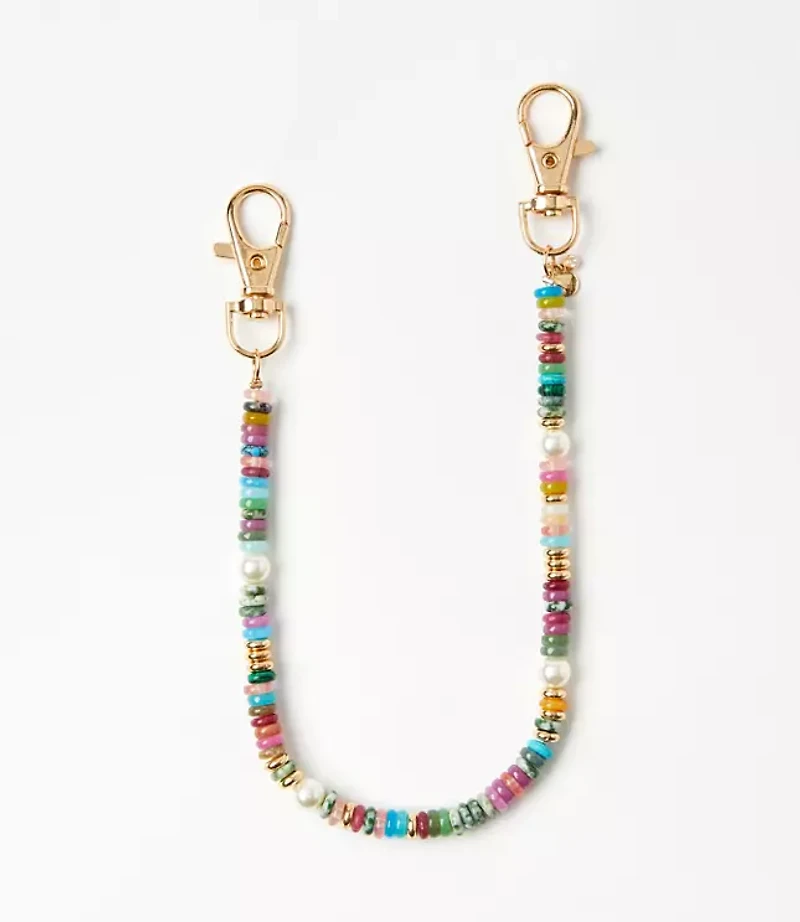 Pearlized Beaded Bag Charm