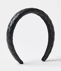 Quilted Faux Leather Headband