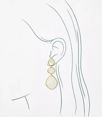 Mother Of Pearl Drop Statement Earrings