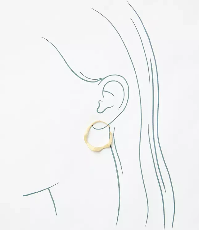 Molded Pull Through Hoop Earrings