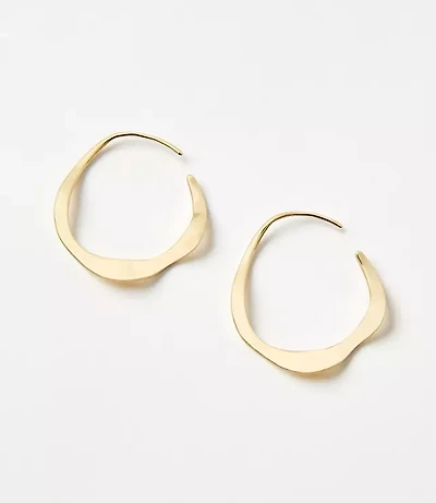 Molded Pull Through Hoop Earrings