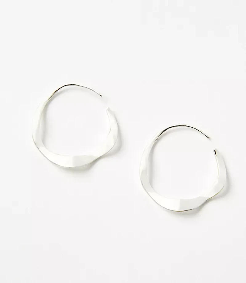 Molded Pull Through Hoop Earrings