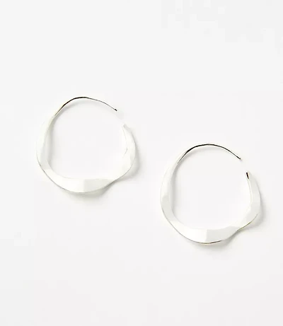 Molded Pull Through Hoop Earrings