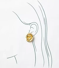 Metal Swirl Statement Stud Earrings