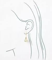 Mother Of Pearl Drop Pull Through Earrings