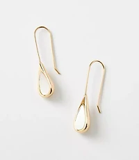 Mother Of Pearl Drop Pull Through Earrings