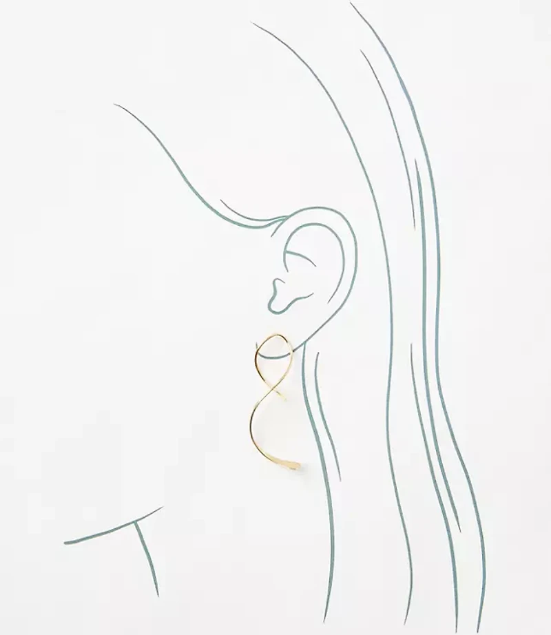 Swirl Pull Through Drop Earrings