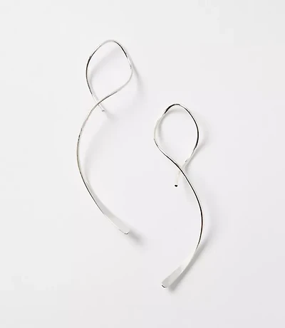 Swirl Pull Through Drop Earrings
