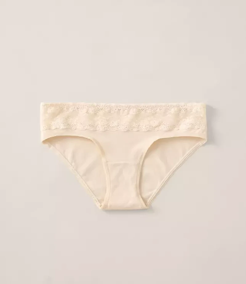Haven Well Within Cotton Bikini with Lace Waist