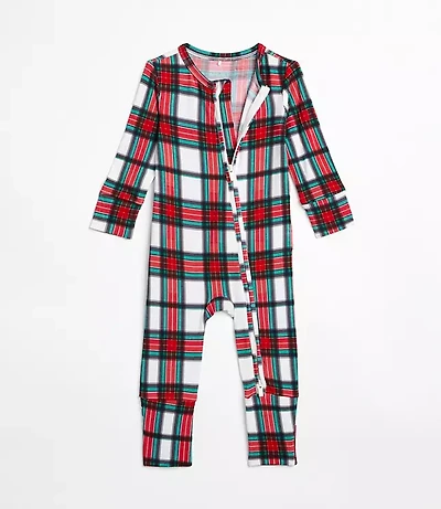 Posh Peanut Plaid Convertible One-Piece