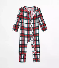 Posh Peanut Plaid Convertible One-Piece