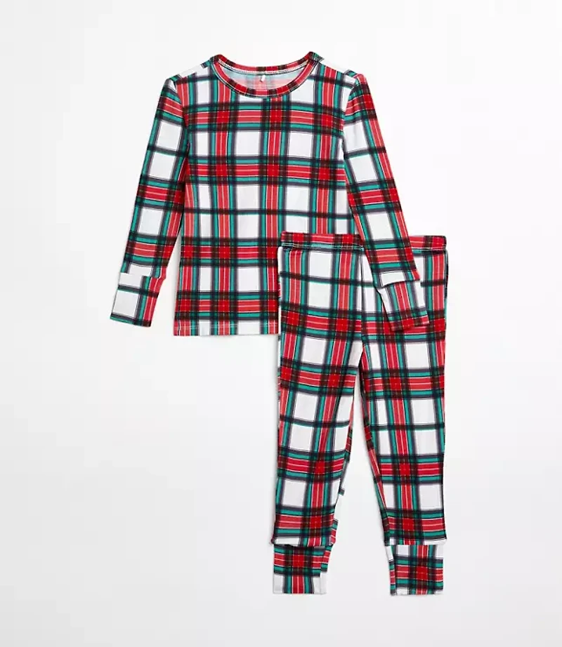Posh Peanut Plaid Long Sleeve Basic Pajama Set
