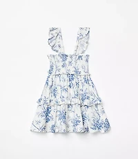 Posh Peanut X LOFT Palm Smocked Babydoll Dress