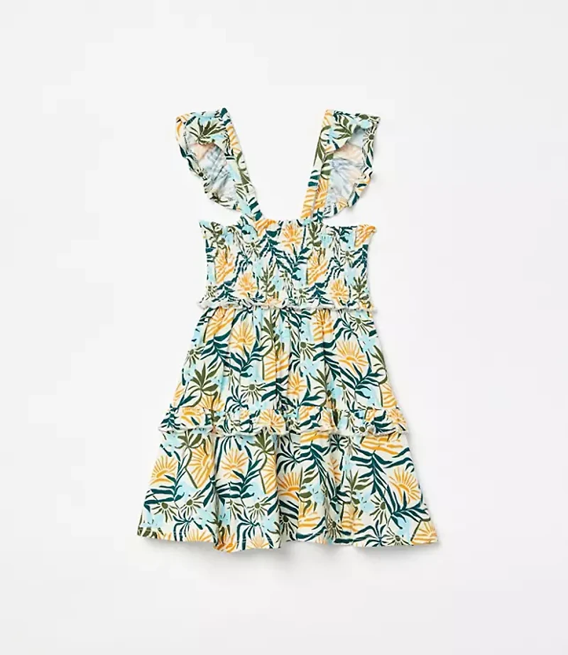 Posh Peanut X LOFT Sunset Smocked Babydoll Dress