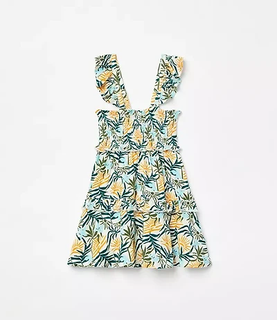 Posh Peanut X LOFT Sunset Smocked Babydoll Dress