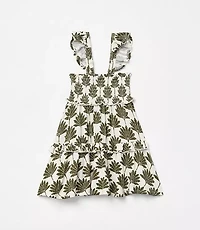 Posh Peanut X LOFT Palm Smocked Babydoll Dress