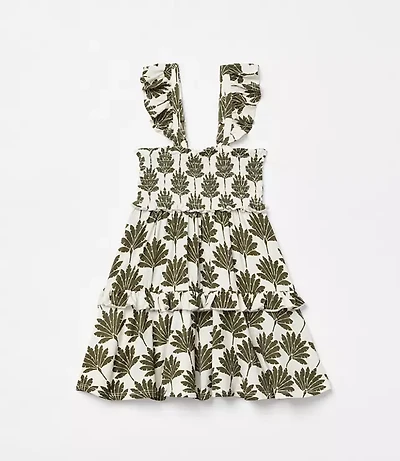 Posh Peanut X LOFT Palm Smocked Babydoll Dress