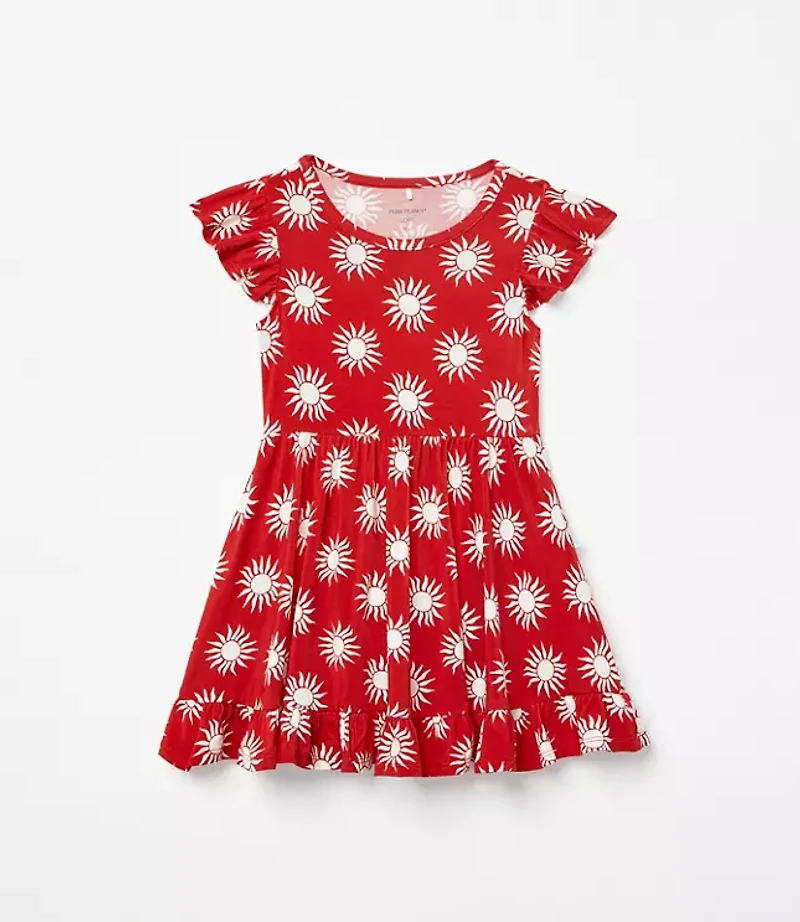 Posh Peanut X LOFT Sunny Cap Sleeve Ruffled Twirl Dress