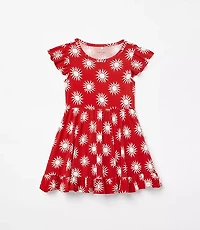 Posh Peanut X LOFT Sunny Cap Sleeve Ruffled Twirl Dress