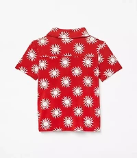 Posh Peanut X LOFT Sunny Short Sleeve Collared Henley Top