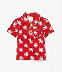 Posh Peanut X LOFT Sunny Short Sleeve Collared Henley Top