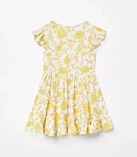 Posh Peanut X LOFT Floral Cap Sleeve Ruffled Twirl Dress