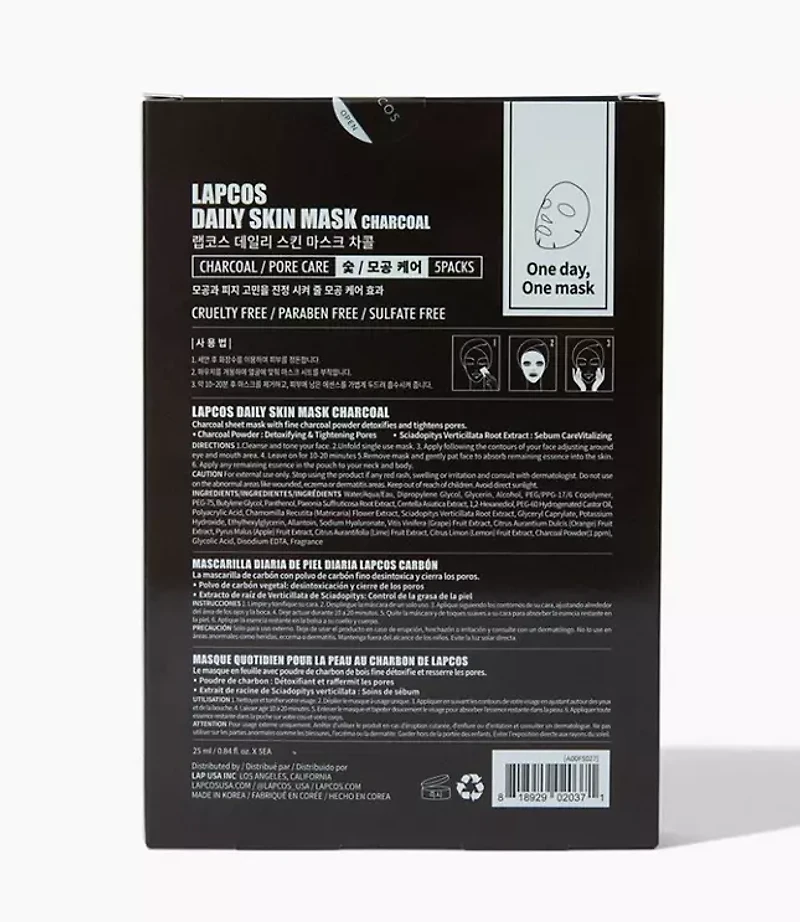 Lapcos Charcoal Sheet Mask