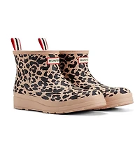 Hunter Cheetah Play Insulated Vegan Shearling Short Rain Boots