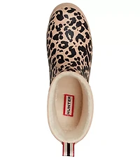 Hunter Cheetah Play Insulated Vegan Shearling Short Rain Boots