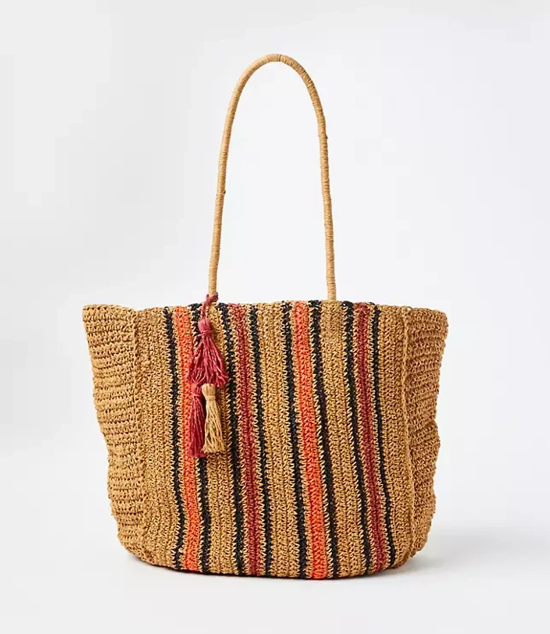 Salt & Umber - Goldie Raffia Tote-MISSY