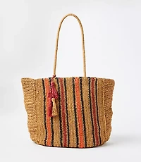 Salt & Umber - Goldie Raffia Tote-MISSY