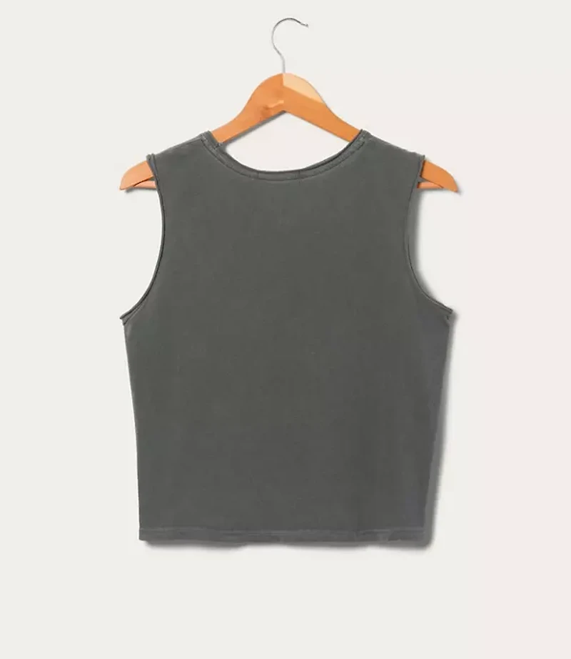 Junk Food Blondie Gold Cropped Muscle Tank