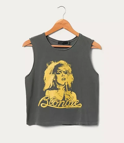 Junk Food Blondie Gold Cropped Muscle Tank